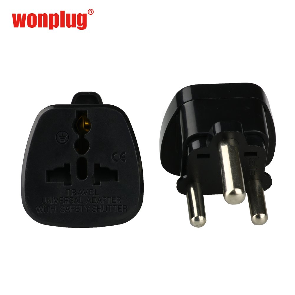 Worldwide EU US AU IT JP CH DE UK to South Africa Plug Adapter Grounded Type M Plug converter SA Travel Adapter with safety door