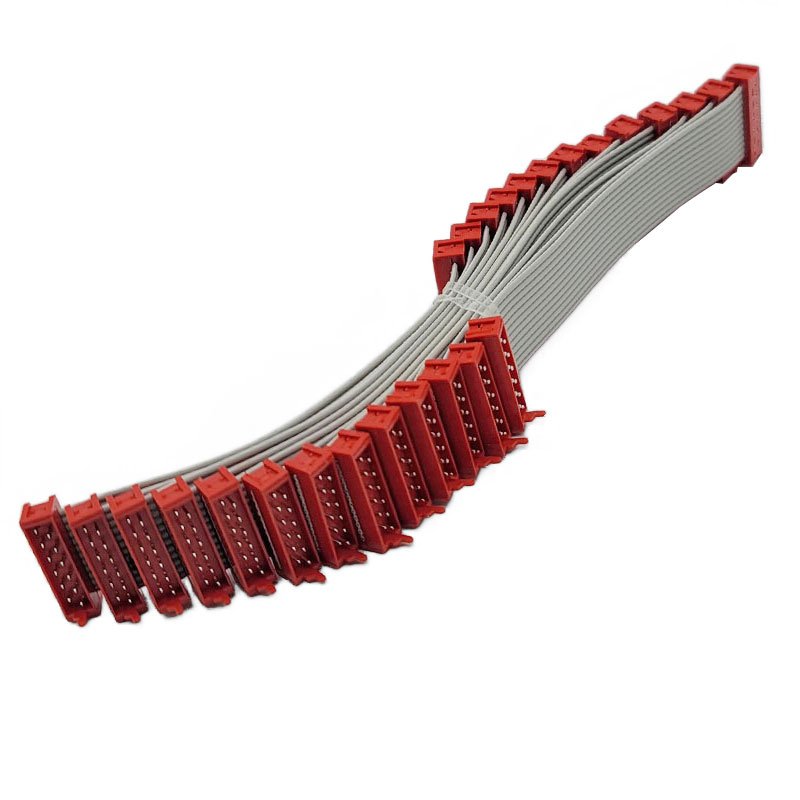 TE 215083-2 micro match red idc 12pin flexible flat ribbon plug cable connector assembly