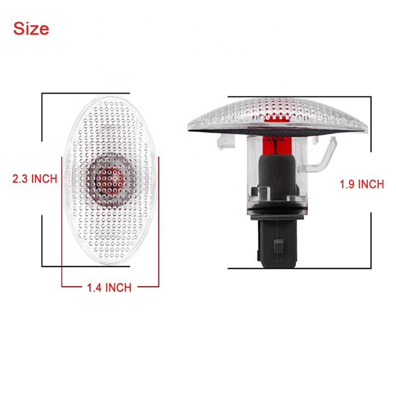 Applicable for Ford F150 F250 F350 led side marker light, 99-10 pickup series LED plug-in bubble logo edge light 12V