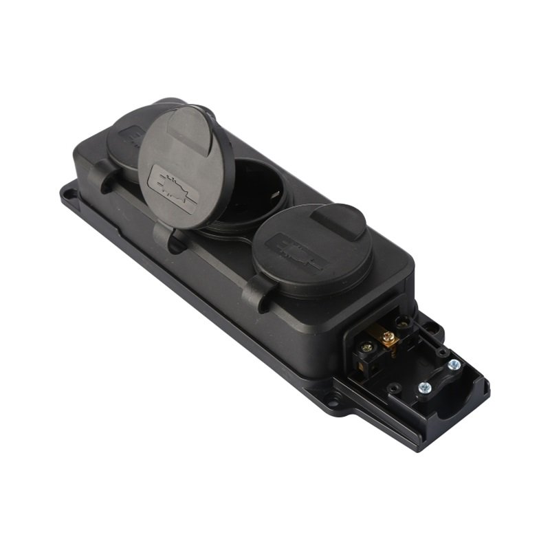 Factory supply Germany schuko European 2/3/4/5 Way DIY Socket Ip44 Waterproof Plug Socket with easy terminal