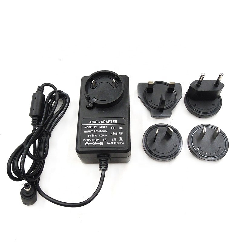 Universal Plug in Ac Dc Adapter 12v 5a 4a 3a 2a 1a Ac/dc Power Adaptor Adapter 12v 5a OEM UL ETL CE FCC Rohs C-TICK SAA PSE 100%