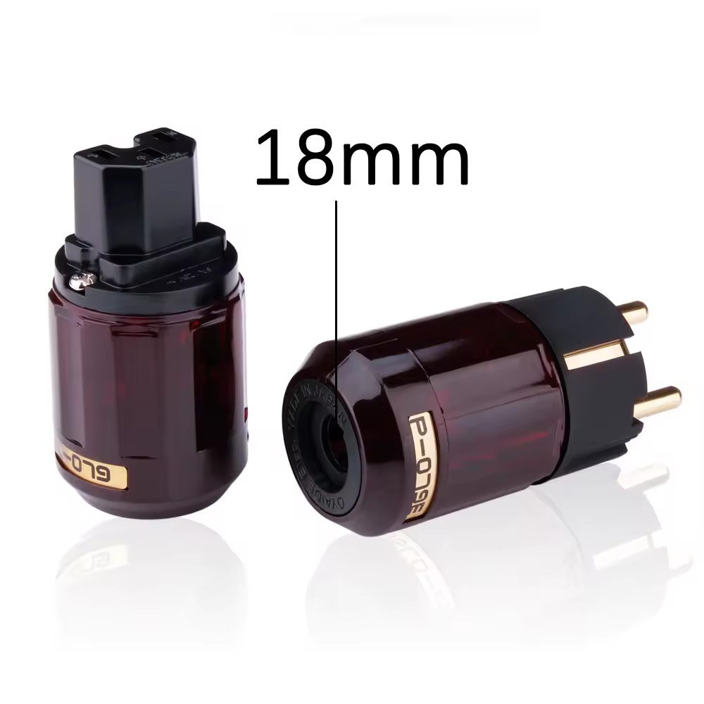 hifi power plug Oyaide C-079 P-079e Schuko Europe EU Power Plug Gold Plated IEC Audio Connector Female-Male MATIHUR audio hifi