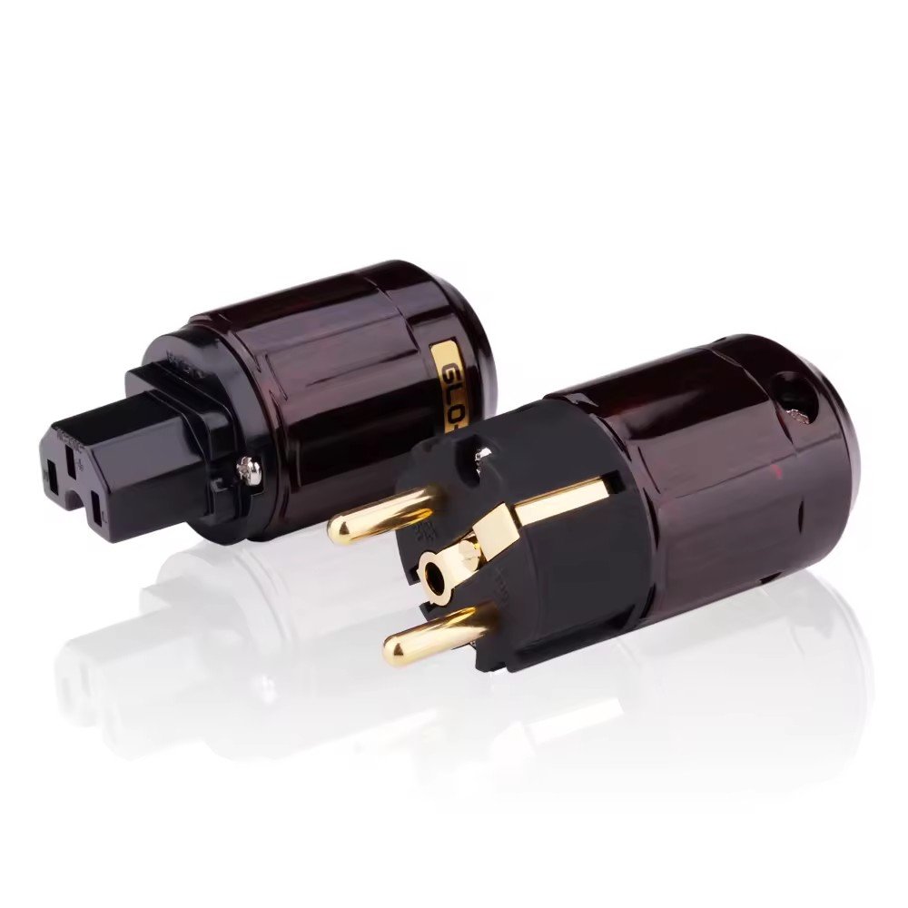 hifi power plug Oyaide C-079 P-079e Schuko Europe EU Power Plug Gold Plated IEC Audio Connector Female-Male MATIHUR audio hifi
