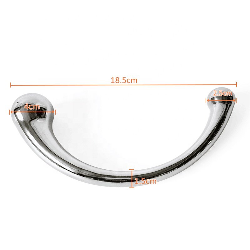 Stainless Steel G-Spot Wand Massage Stick Pure Metal Penis P-Spot Stimulation Anal Plug Dildo