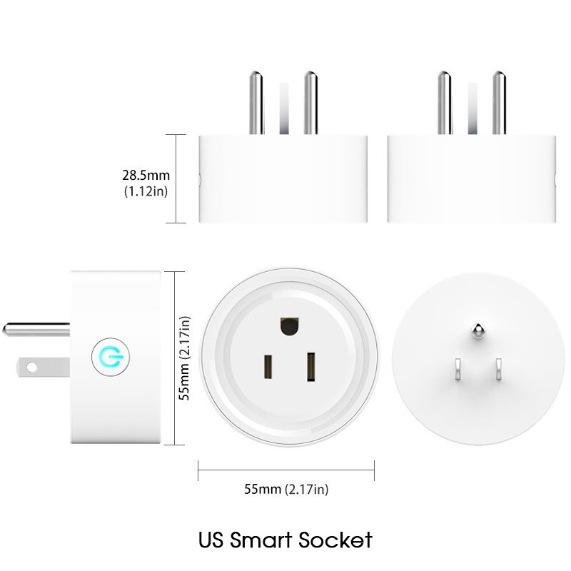Naten wireless us uk eu alexa google home smart socket enchufe inteligente tuya wifi smart plugs smart power strip eu plug