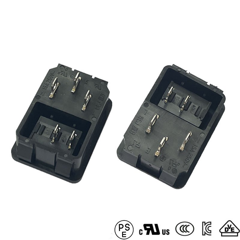 15A 250V OEM High Quality C14 Industrial AC Power Inlet Plug Socket With Switch For Export