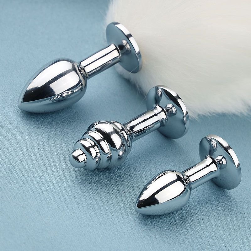 Fox Tail Anal Butt Plug with 3 Types Replaceable stainless steel Plugs Sex Adult Toys Flirting Tools for Couples SM Role Play
