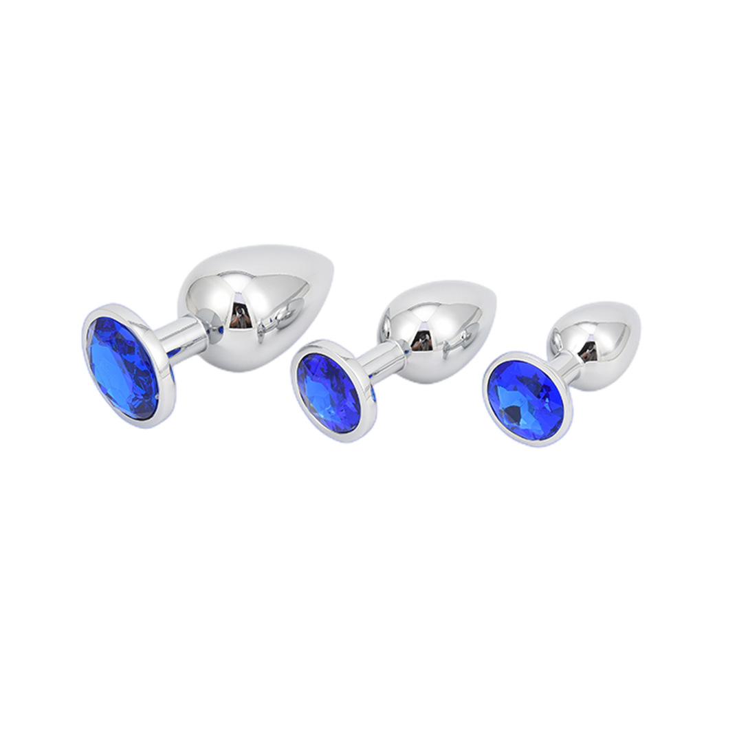 Intimate Metal Anal Plug with Crystal Jewelry Smooth Touch female Butt Plug Anal Bead Anus Dilator Anal Toys for Male Men Women%