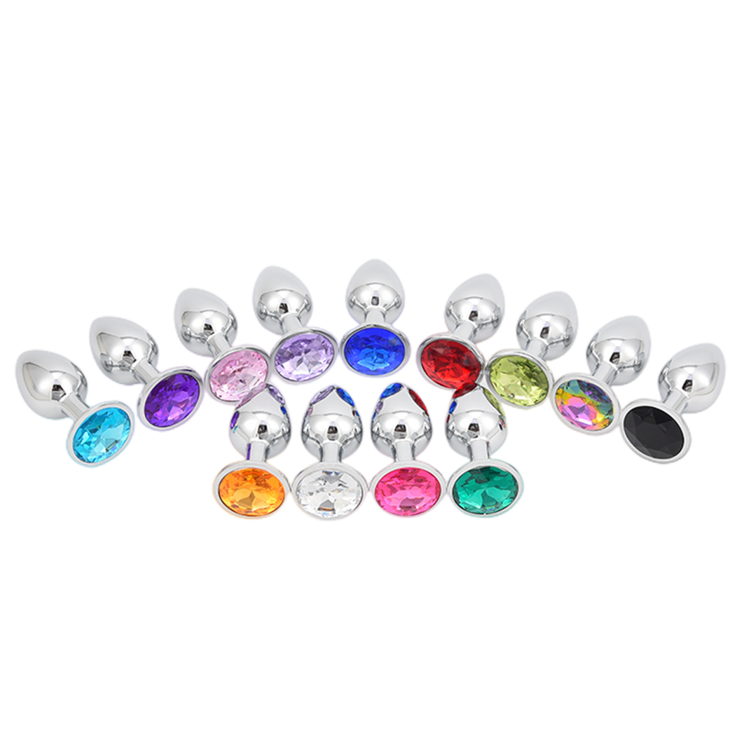 Intimate Metal Anal Plug with Crystal Jewelry Smooth Touch female Butt Plug Anal Bead Anus Dilator Anal Toys for Male Men Women%