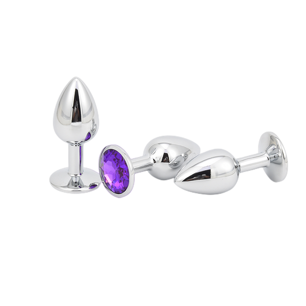 Intimate Metal Anal Plug with Crystal Jewelry Smooth Touch female Butt Plug Anal Bead Anus Dilator Anal Toys for Male Men Women%
