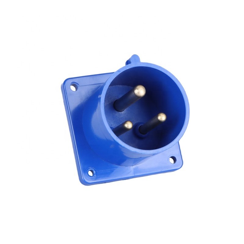 ZNG-623 Fixed Industrial Reverse Plug 32A 3 Pin Inlet Panel Mount