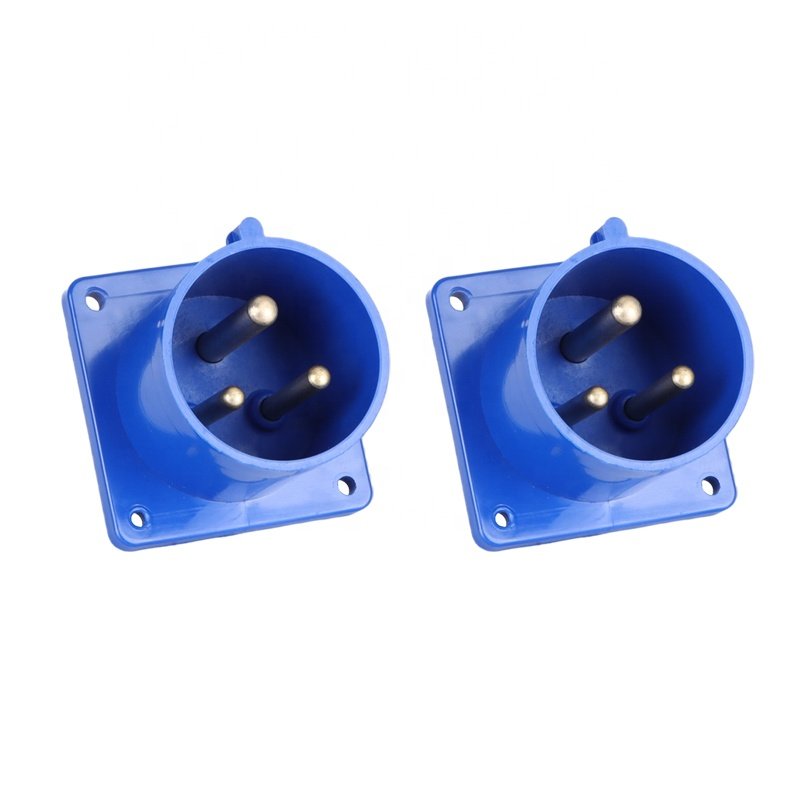 ZNG-623 Fixed Industrial Reverse Plug 32A 3 Pin Inlet Panel Mount