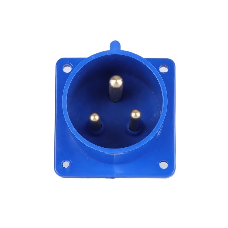 ZNG-623 Fixed Industrial Reverse Plug 32A 3 Pin Inlet Panel Mount