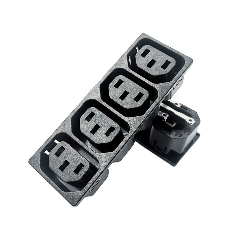 Wholesale Custom Bingoelec Power Plug Panel Eu Standard Double BT-13-1A-4P Mother Socket Outlet Wall Electrical Plastic Brass