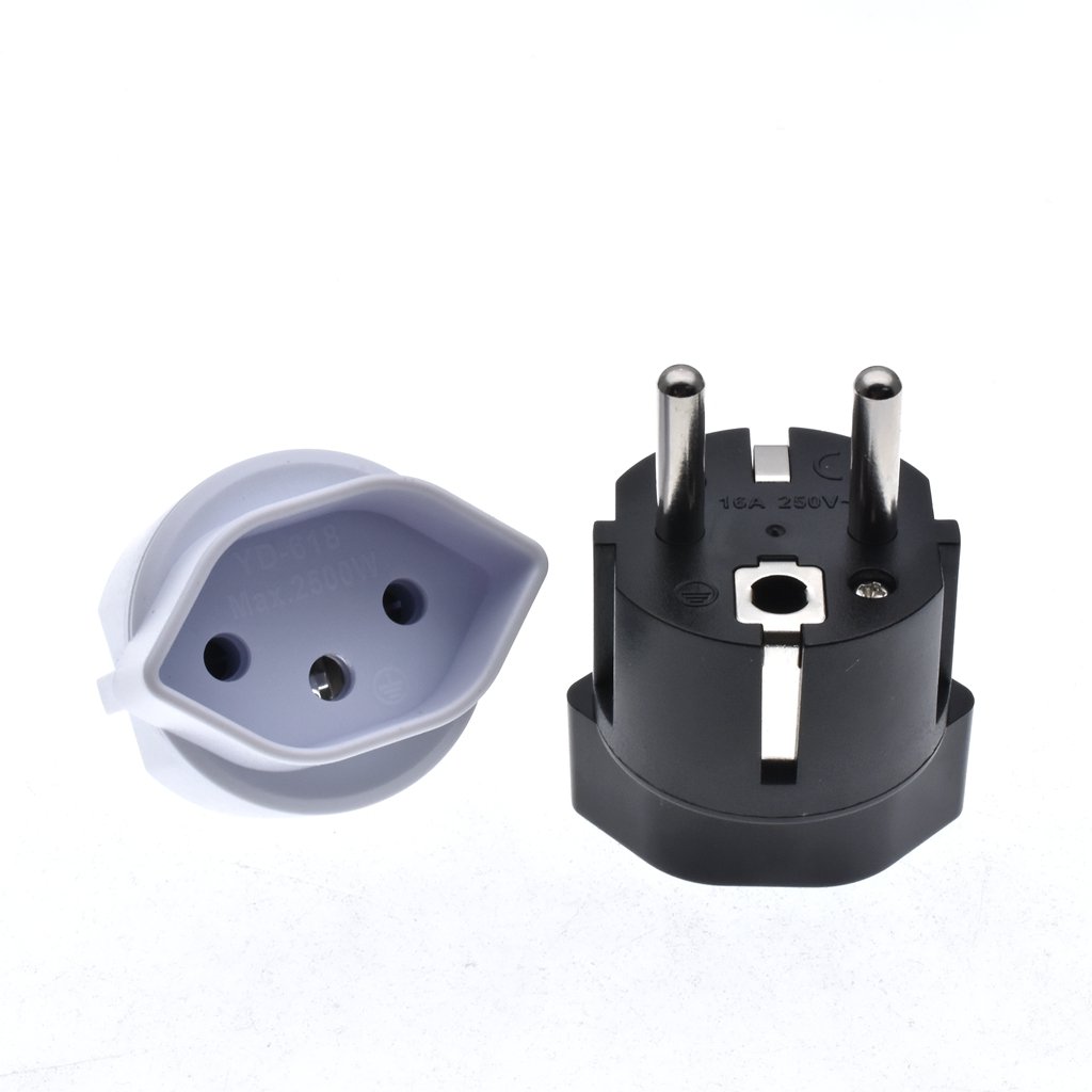 Swiss to European standard Plug adaptor Electrical socket Travel Adaptor EU Plug Multipurpose Power plug