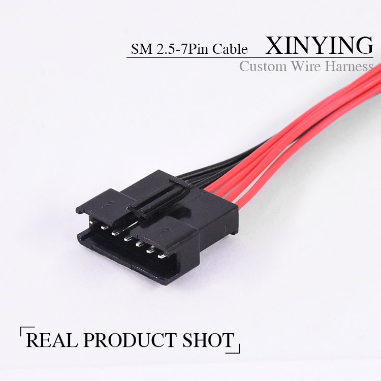 oem cable SM 2.5mm 7 pin Male Female Plug Connector 1007 AWG26 Cable harness with JST