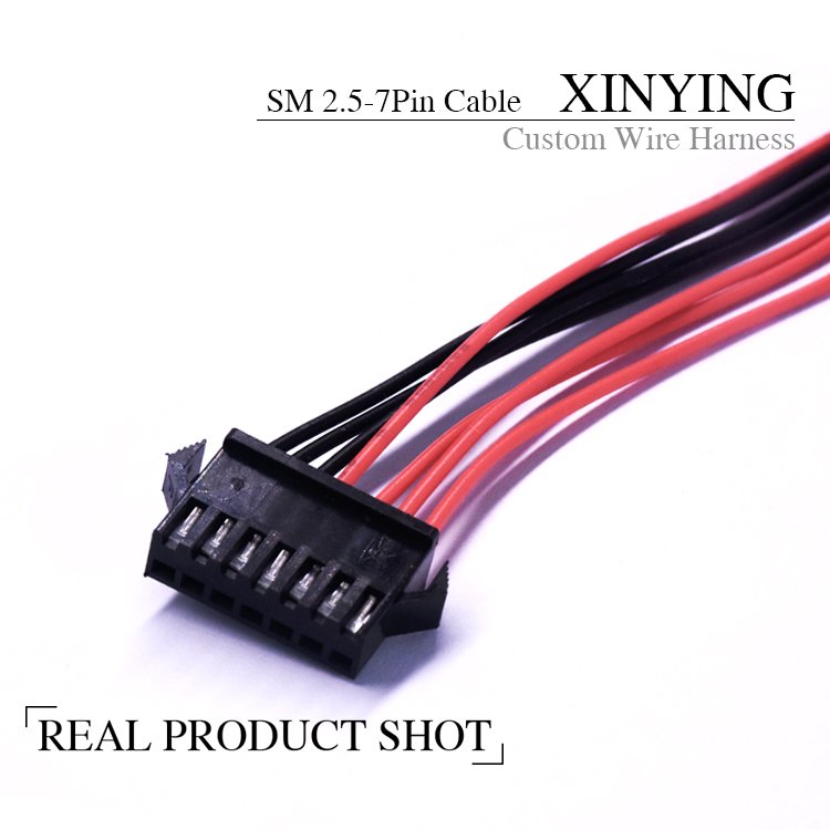 oem cable SM 2.5mm 7 pin Male Female Plug Connector 1007 AWG26 Cable harness with JST