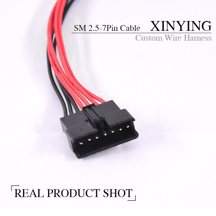 oem cable SM 2.5mm 7 pin Male Female Plug Connector 1007 AWG26 Cable harness with JST