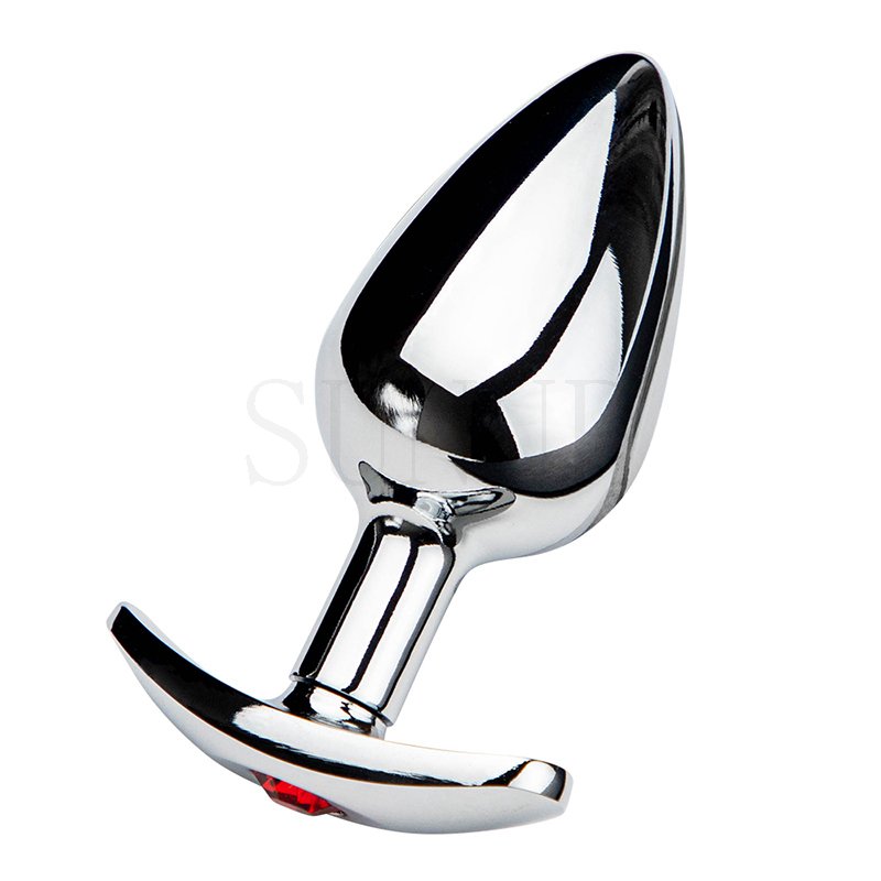 Free Custom Box - Anal plug sex toys stainless steel smooth butt tail crystal jewelry Female male anal dildo adult