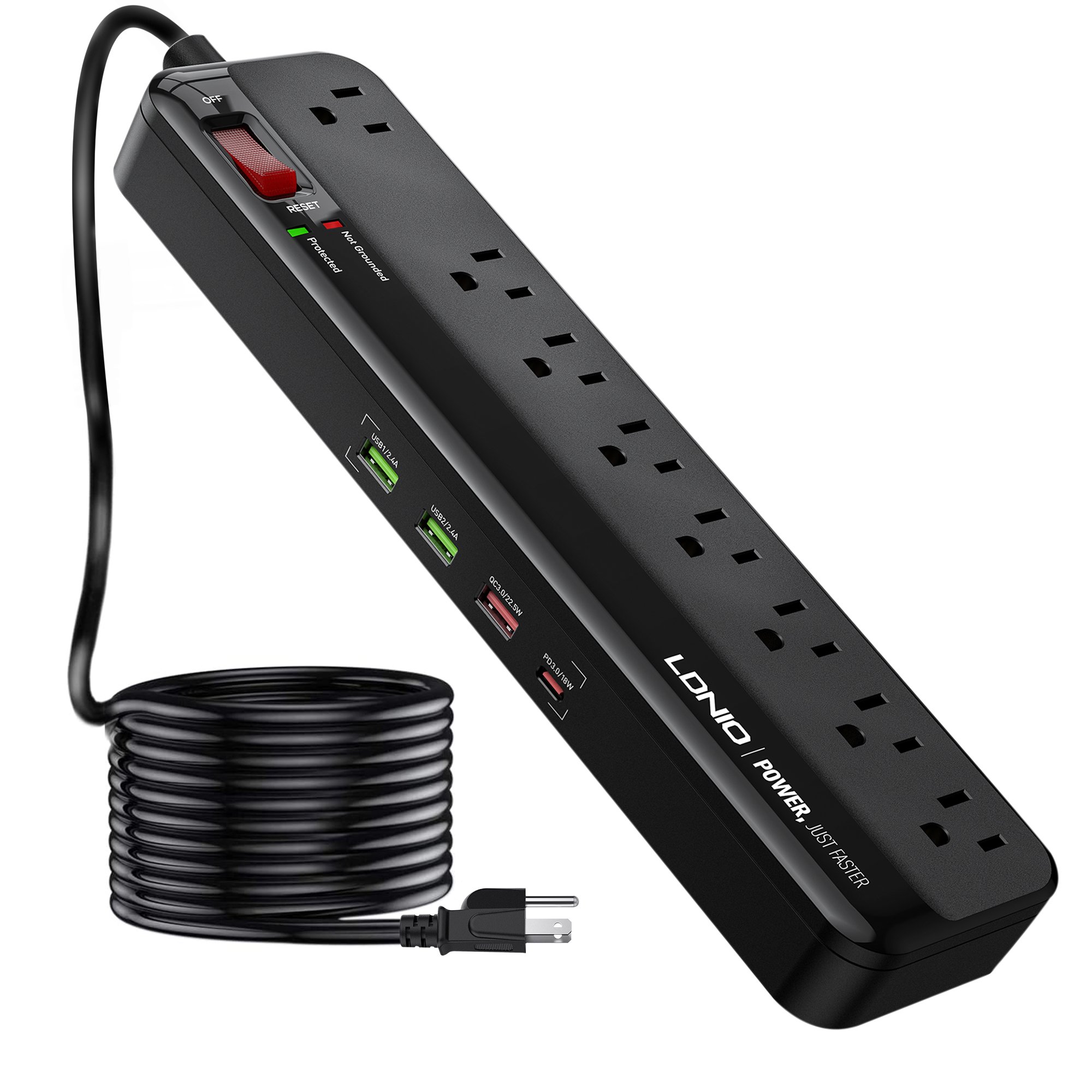 LDNIO SU8440 OEM/ODM 8 Way Power Socket With US Plug Multifunction Power Strip 4USB Port Universal Power Strip Socket