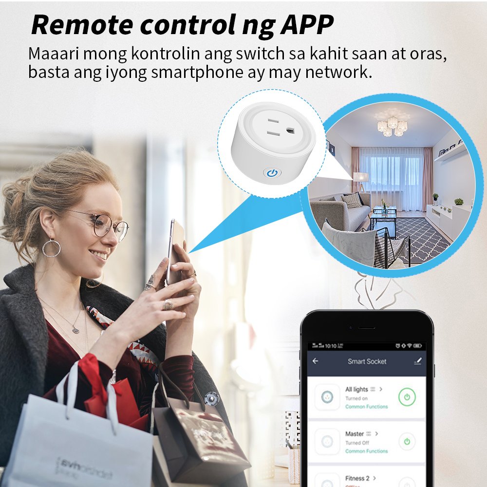WIFI Plug Socket Supplier Tuya Smart Home US Adapter Plug Outlet Connector Wireless Remote Control Aleax Timing Smart Socket