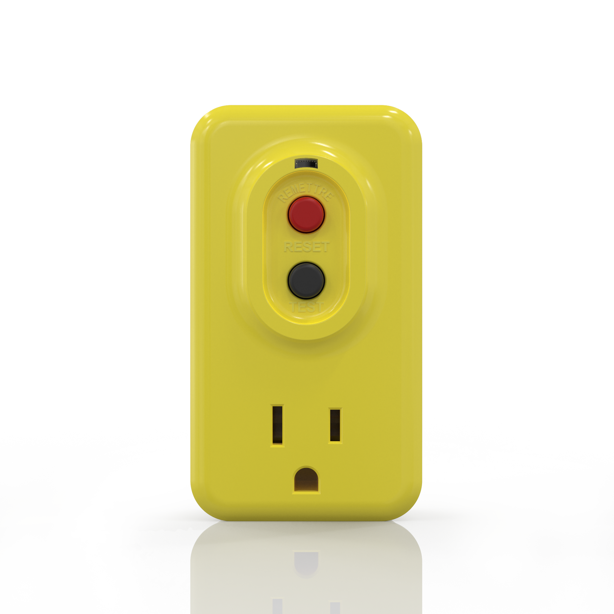 Single outlet GFCI adapter 15A auto reset multiple GFCI right angle plug with 5-15R outlet 3 pin GFCI plug