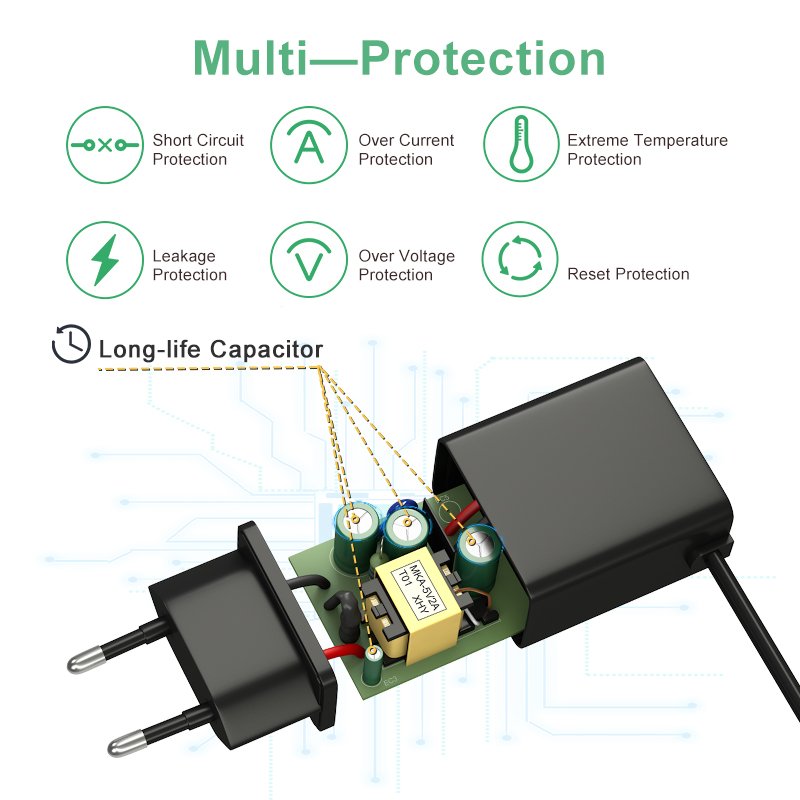 OEM US EU EK KC UK plug UL FCC KC compact AC/DC adapter Wall power supply 5v 1a Transformer 12v1a Power Supply