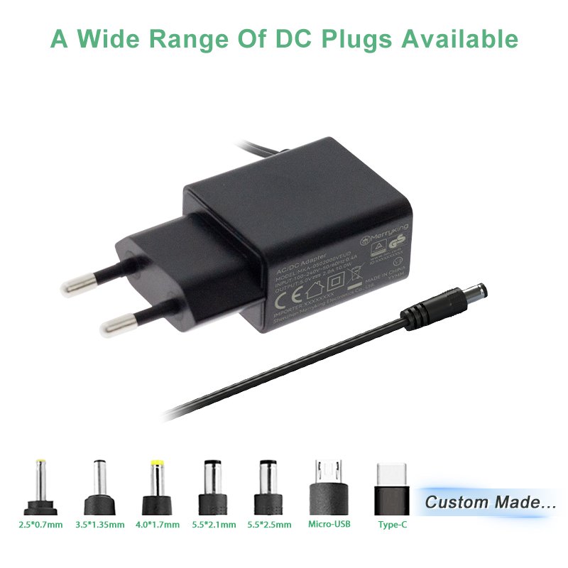 OEM US EU EK KC UK plug UL FCC KC compact AC/DC adapter Wall power supply 5v 1a Transformer 12v1a Power Supply
