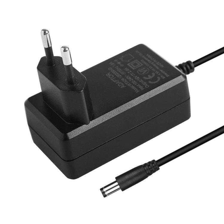 24W Ac dc adaptor switch power supply 12v 2A 3A 2.5A EU wall mount plug CCC ETL FCC power adapter