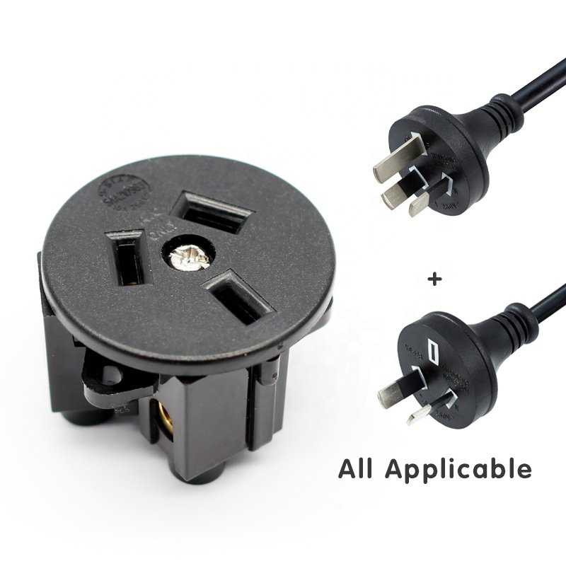 15A 250V AC Australian AU standard Power Strip Schuko Socket safe AC round power socket with SAA certification