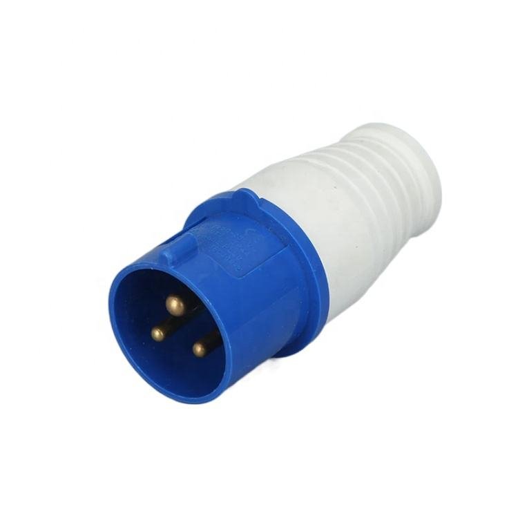 Outdoor Industrial Plug And Socket Connector Waterproof Ip67 Industrial Plug Socket With Cover 32a Electric Male Plug