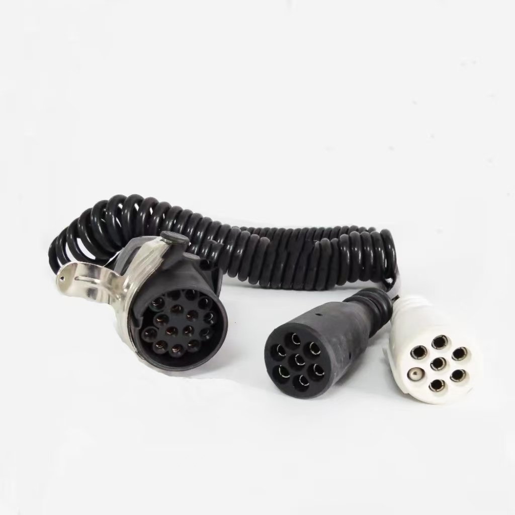 TS16949 factory direct supply 7 core trailer cable adaptor cable with moulded plug truck trailer cable
