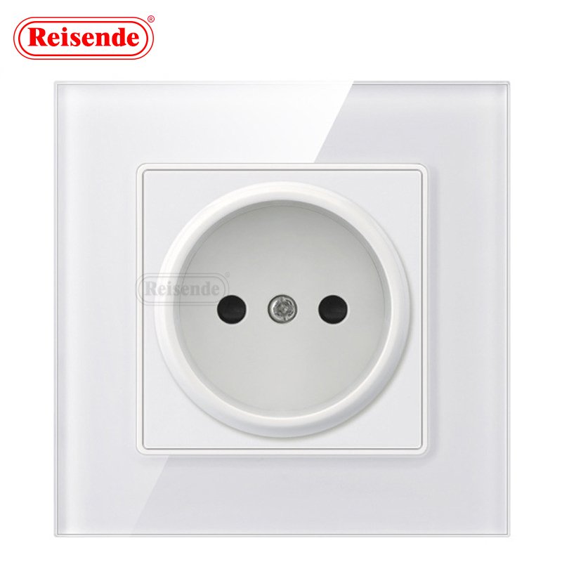 Single EU Standard 86 16A DE Socket with Double USB Panel 250V Wall Plug Customizable Outlet for Switching Use CN Standard