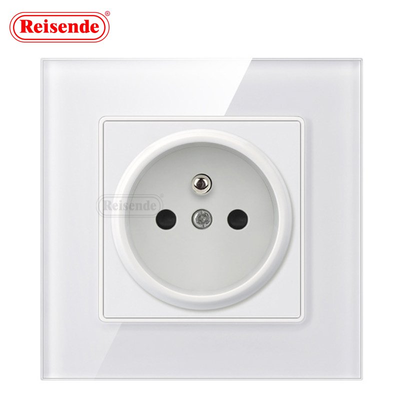 Single EU Standard 86 16A DE Socket with Double USB Panel 250V Wall Plug Customizable Outlet for Switching Use CN Standard