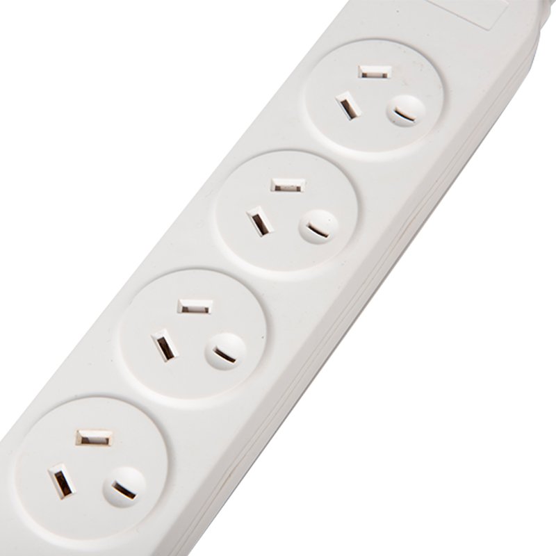 Australia Power Board 6 Way SAA AU Plug Overload Protector Multiple Outlets 10A 250V With Switches