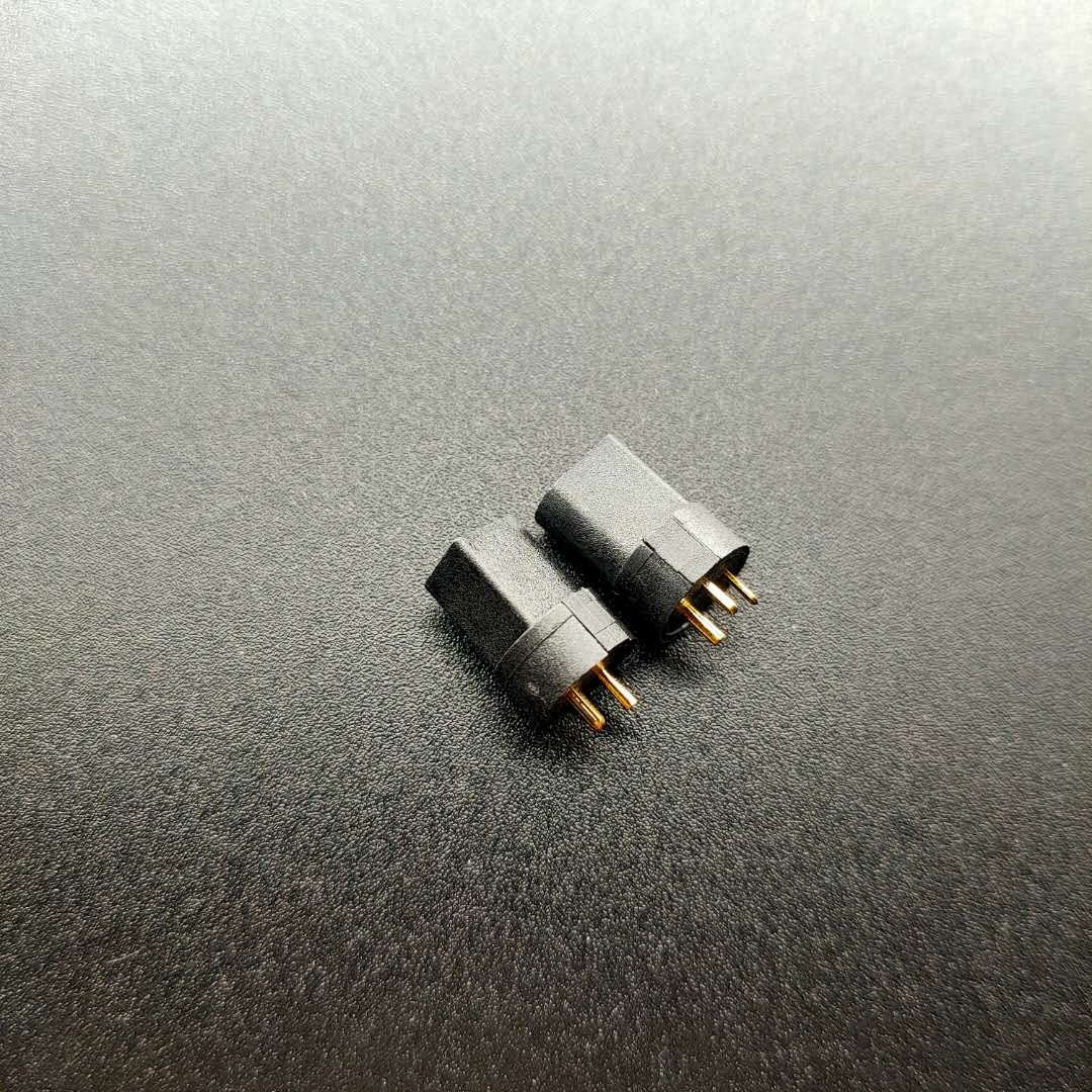 DC power socket DC097 gold-plated 3.5*1.3-pin socket three-legged vertical plug-in charging power socket