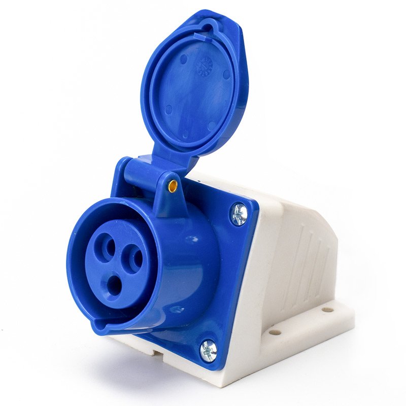 Economic Type IP44 3P 16A 220V Flush Mounted Male and Female Control 2P+E Industrial Plug