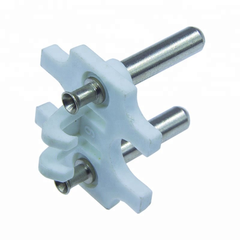 schuko plug insert. 16A europe plug insert. 4.8mm round brass pin
