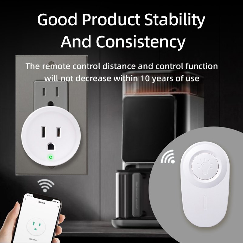 Smart Life 15A/1500W IP66 WIFI Smart Outlet Plug with Light Switches Remote Control Anti-Surge 4000V Small Electrical Appliance