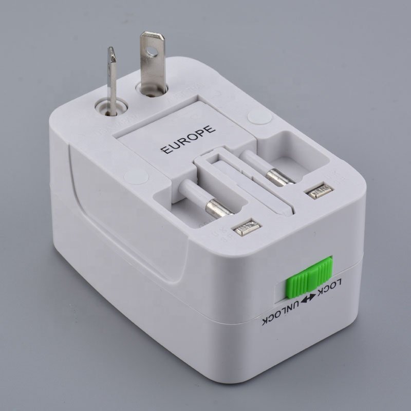 Worldwide International All in One Universal Travel Adaptor Wall AC Power Plug Adapter for USA EU UK AUS Cell Phone Laptop
