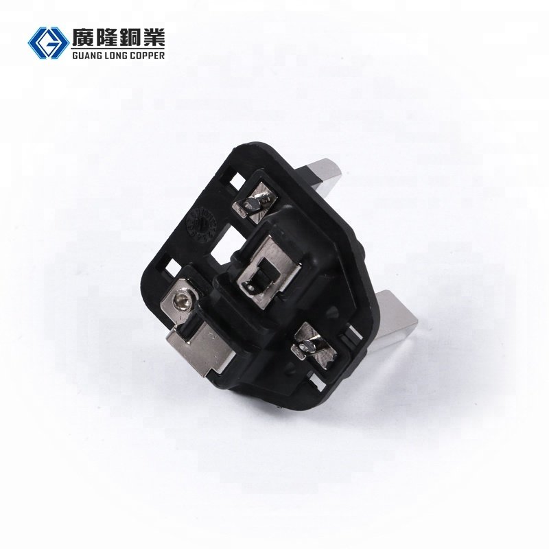 UK Brass Power Plug Insert 3 PIN 2B016C