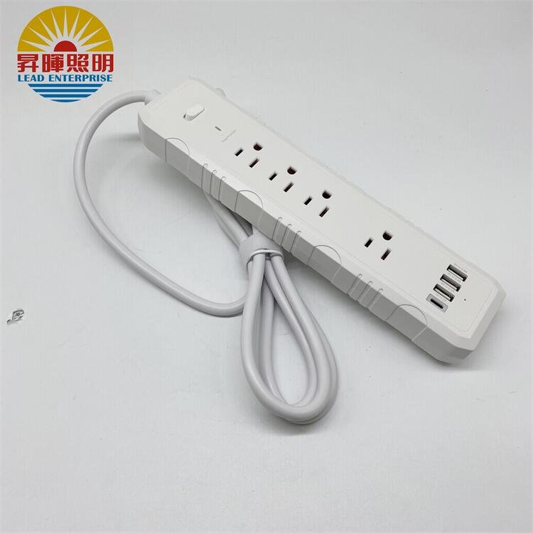 New Trend Universal Usb C Smart Charger Extension Wall Socket Way Outlet Us Plug Surge Protector Power Strip