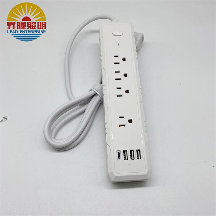 New Trend Universal Usb C Smart Charger Extension Wall Socket Way Outlet Us Plug Surge Protector Power Strip