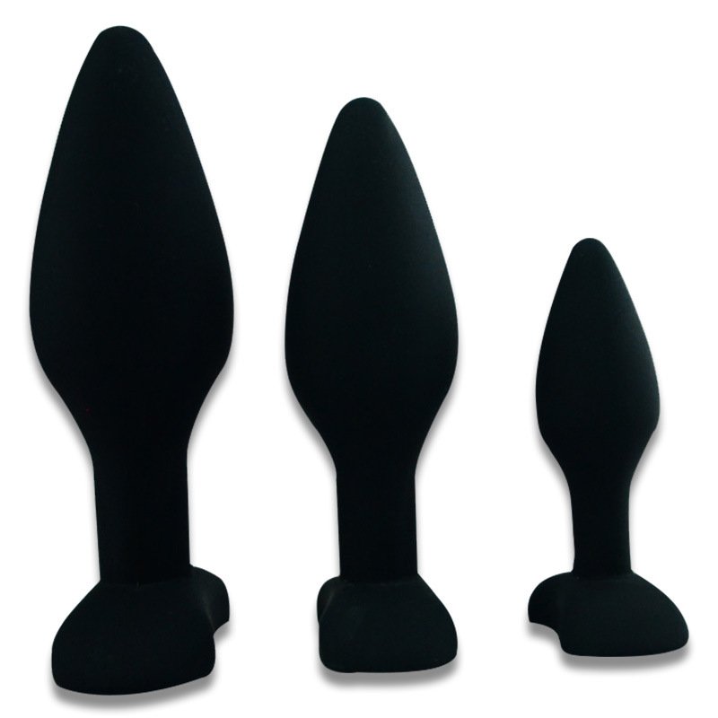 Medical grade silicone flexible butt plug sex toys anal, small middle big long large anal plug set Butt Plug Anal Bead Anus
