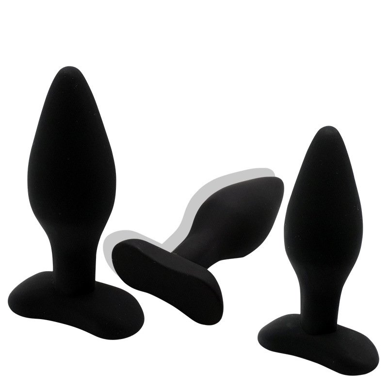 Medical grade silicone flexible butt plug sex toys anal, small middle big long large anal plug set Butt Plug Anal Bead Anus