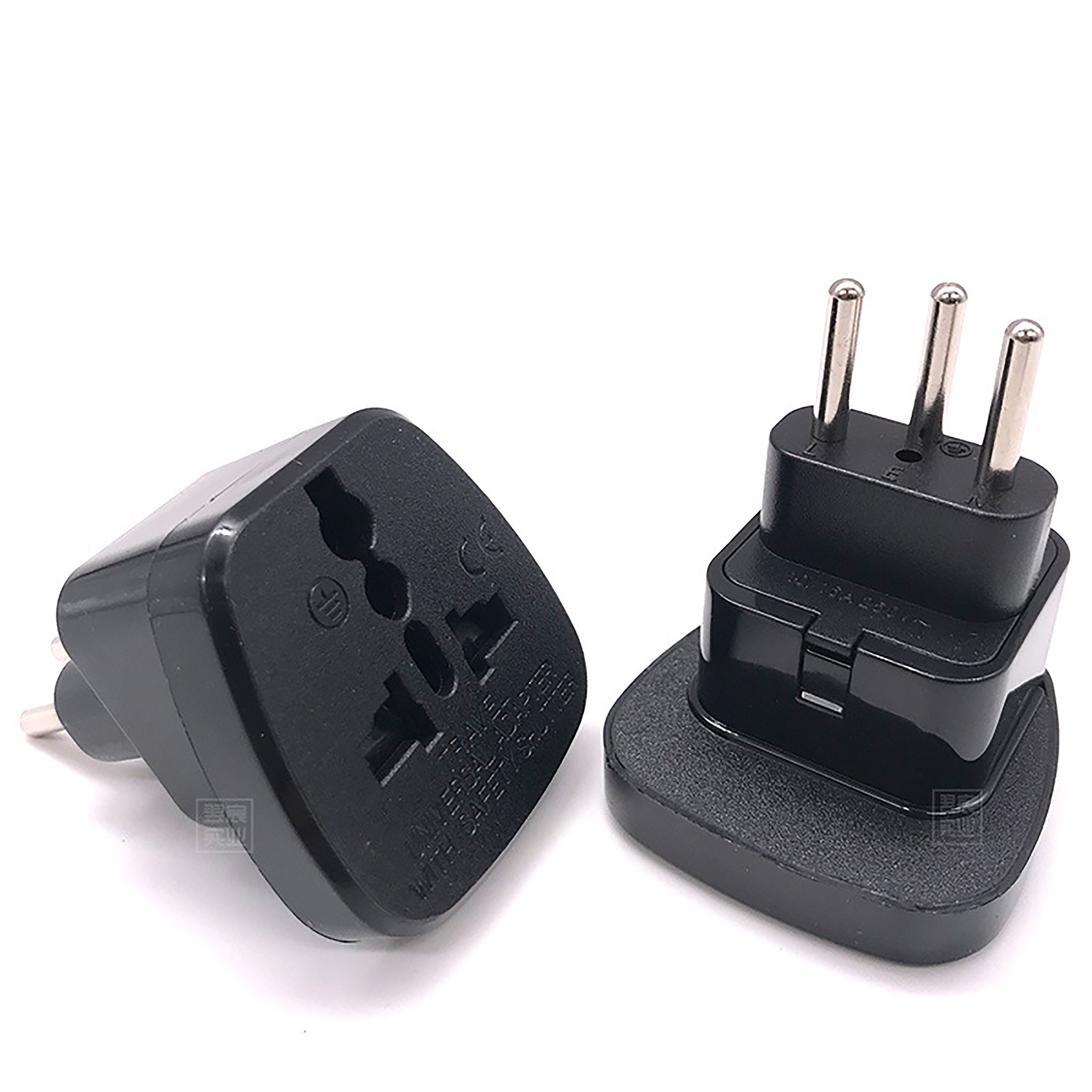 Brazil 3 Pin Plug Converter Travel Adapter Universal Converters Travel Adapter Wall AC Power Plug Adapter for EU