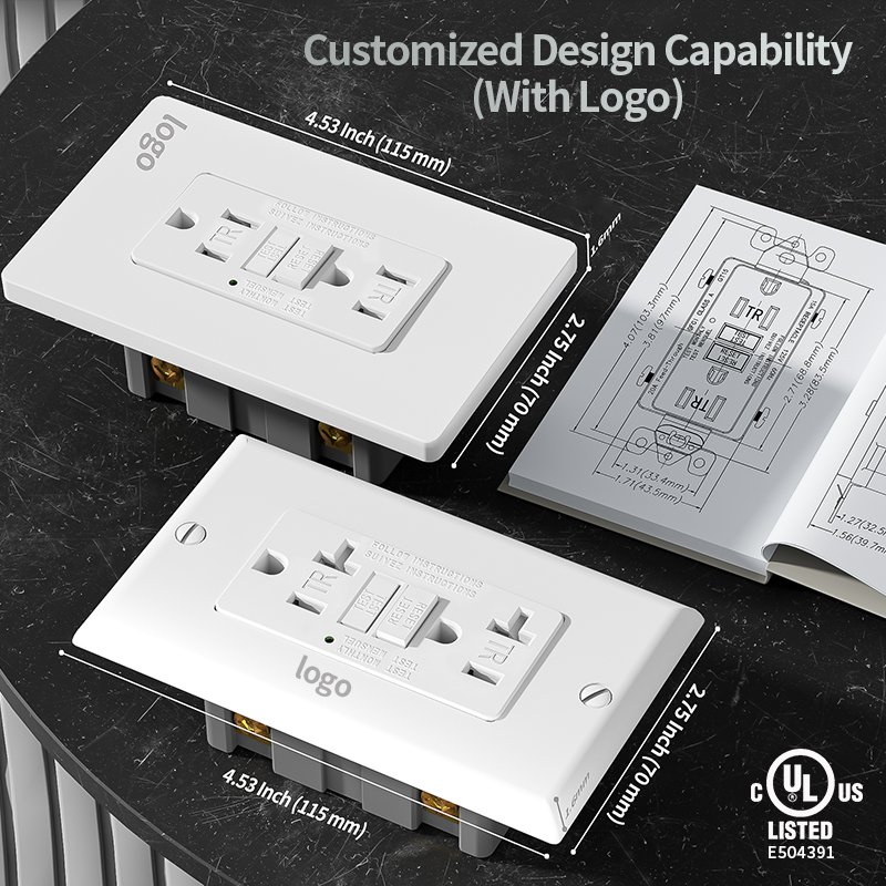Custom Self Test Gfci Receptacle 15 20amp 125v 250v Ul Cul Tamper Resistant Tr Wr Child Safety Wall Socket Usa Gfi Gfci Outlet