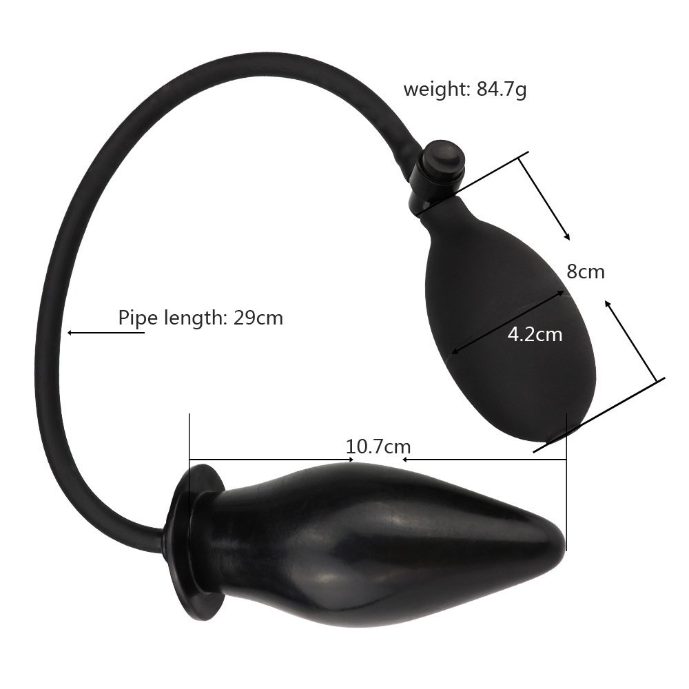 Hottest Inflatable Butt Plug Black Balloon Pump BDSM Anal Expand with Quick Release Valve Stretch Anal Sex Toys