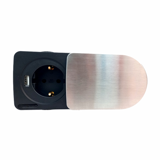 Hot Selling Modern Pop 220-250V Electrical Power Socket 16A USB Vertical Motorized Recessed IP40 Metal EU/US/UK Plug 3m Cable
