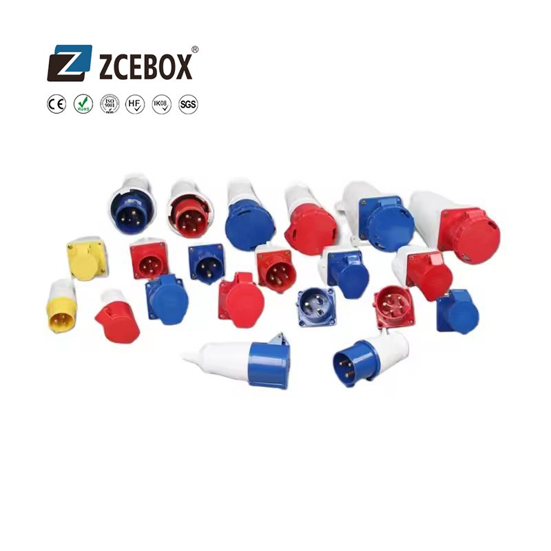 ZCEBOX 63Amp 4Pin Industrial Socket and Plug 63A IP67 480V Waterproof Industrial Plug Socket Connector Pin 3p